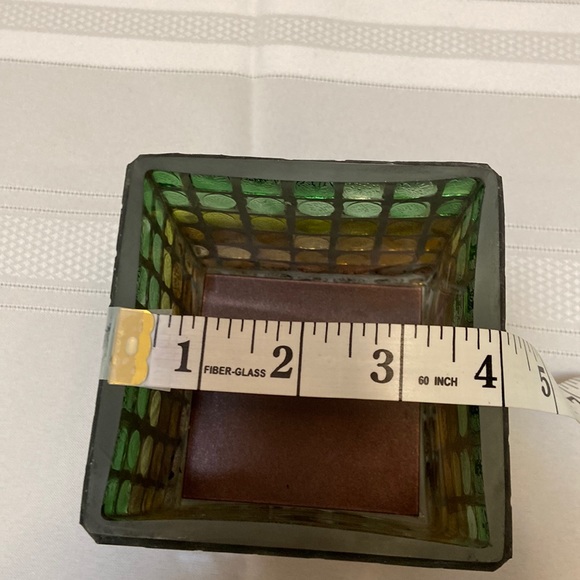 Leaded Stain Glass- Candle Holder - Very Pretty- EUC - Picture 4 of 6